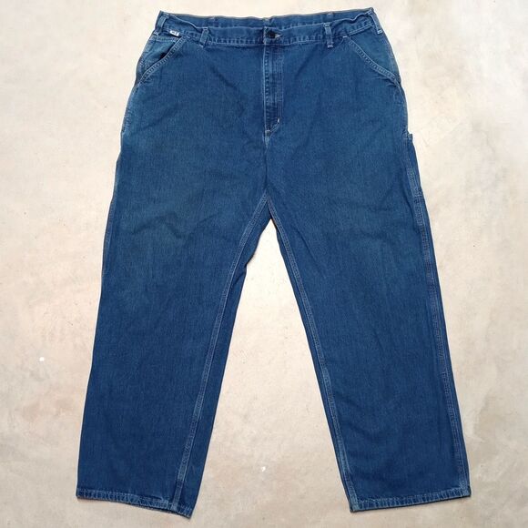 Carhartt 40x30 Flame-Resistant Loose Fit Dungaree Jeans FRB13 Denim Work Pants - Picture 1 of 13